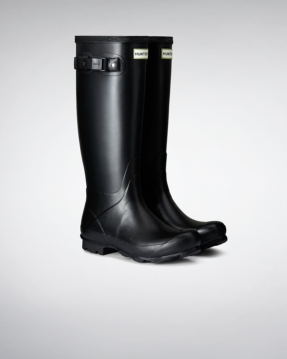 Womens Tall Rain Boots - Hunter Norris Field (93BQIAXVN) - Black